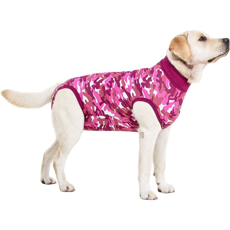 Recovery Suit Dog, Pink Camouflage-Paw Print Pad