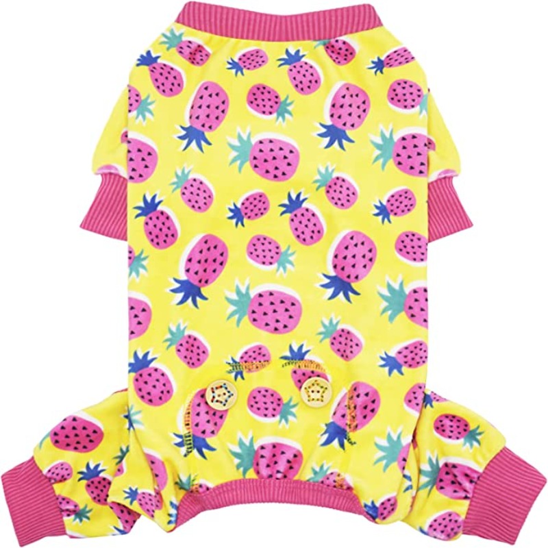 Pajama Soft Material Stretchable Diamond Dogs Pajamas Onesie Pet Pjs Dogs Apparel for Small Dogs-Paw Print Pad