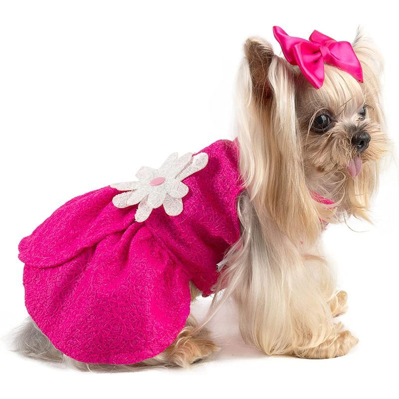 Dog Dresses Bling Mermaid Summer Puppy Clothes For Small Dogs Girl Sequins Skirt-Paw Print Pad