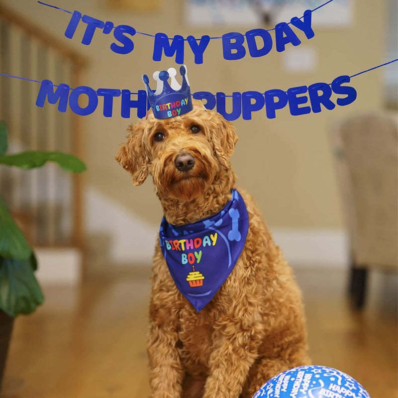 Dog Birthday Party Supplies With Dog Birthday Bandana Set-Paw Print Pad