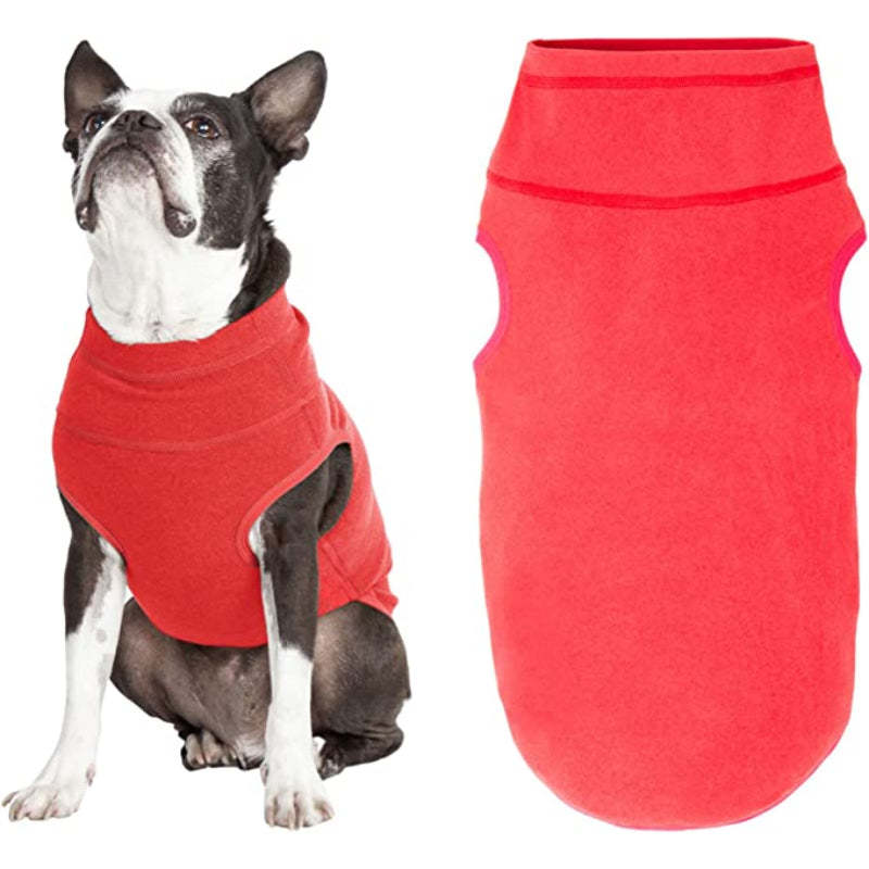 Microfiber Stretch Fleece Vest Dog Sweater-Paw Print Pad