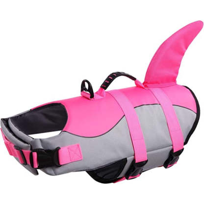 Dog Life Jacket Ripstop Shark Dog Safety Vest Adjustable Vest