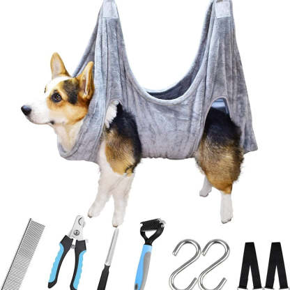 Dog Grooming Hammock,Dog Grooming Supplies, Claw Care-Paw Print Pad