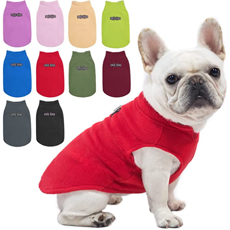 Dog Fleece Vest Sweater Winter Jacket For Dogs-Paw Print Pad