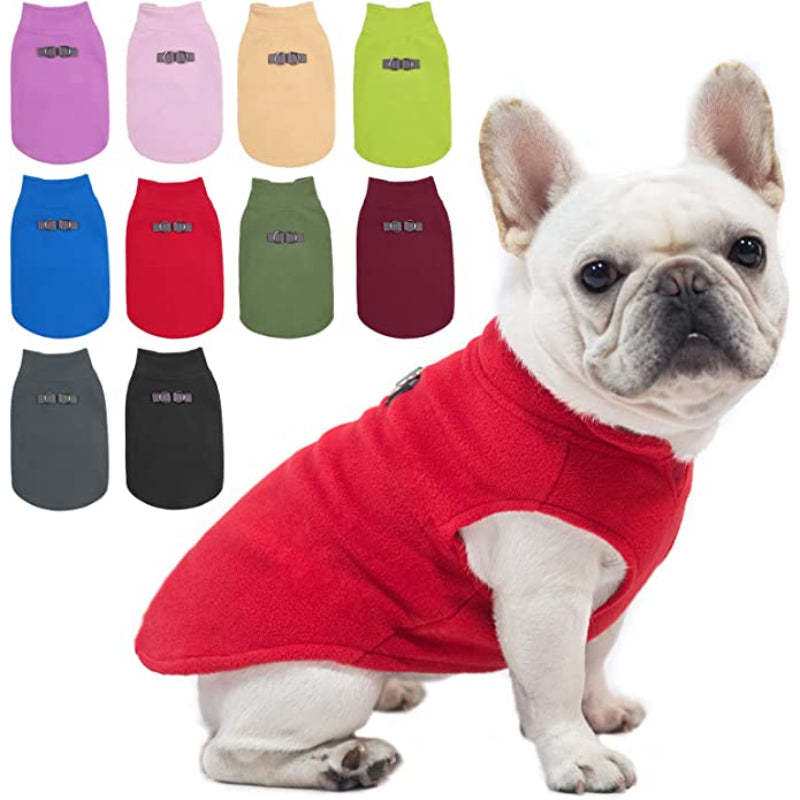 Dog Fleece Vest Sweater Winter Jacket For Dogs-Paw Print Pad