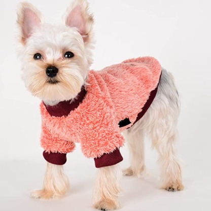 Pet Dog Clothes Dog Sweater Soft Thickening Warm Pup Dogs Shirt Winter Puppy Sweater-Paw Print Pad