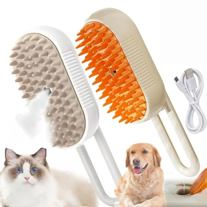 3 in 1 Steam Pet Grooming Brush for Hair Removal and Everyday Care