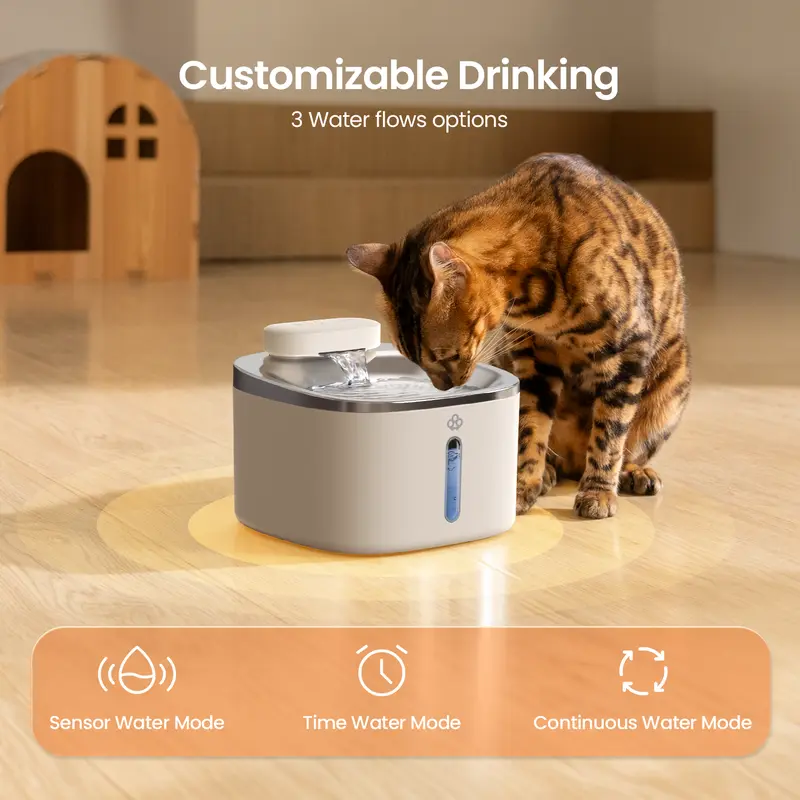Wireless 118oz Automatic Cat Water Fountain With Motion Sensor And Low Noise