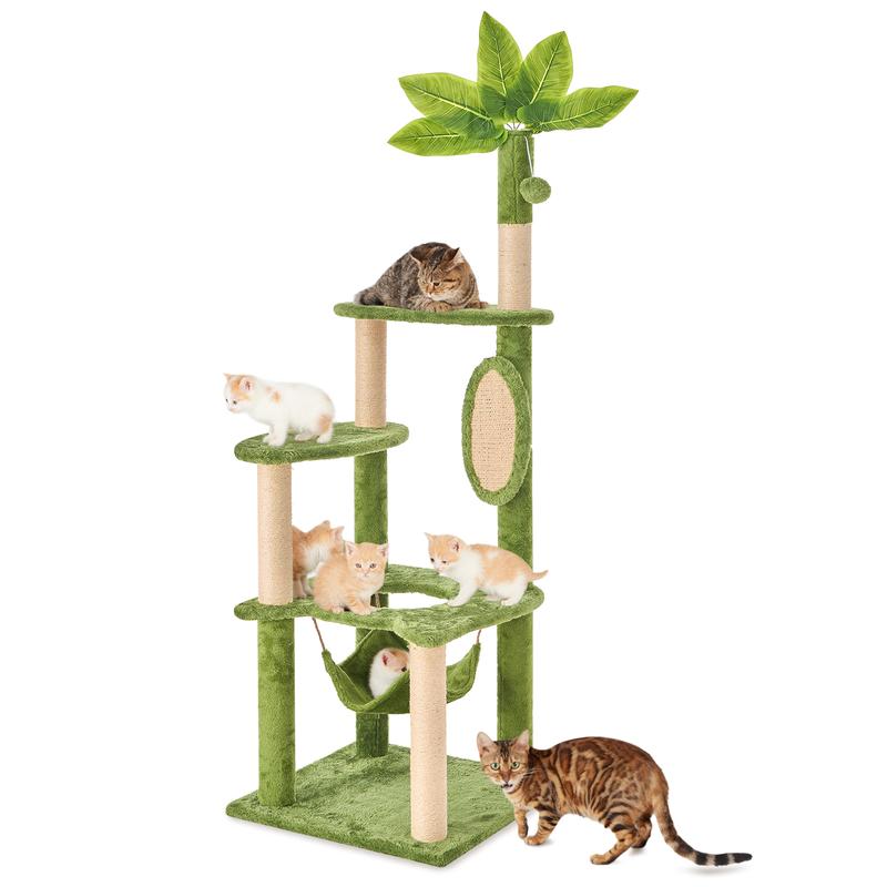Cozy Indoor Plush Condo Cat Tower For Cats