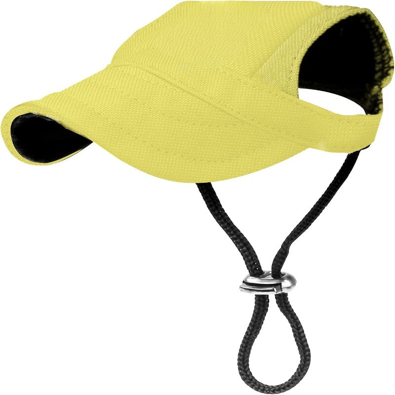 Dog Baseball Cap With Adjustable Dog Outdoor Sport Sun Protection Hat-Paw Print Pad
