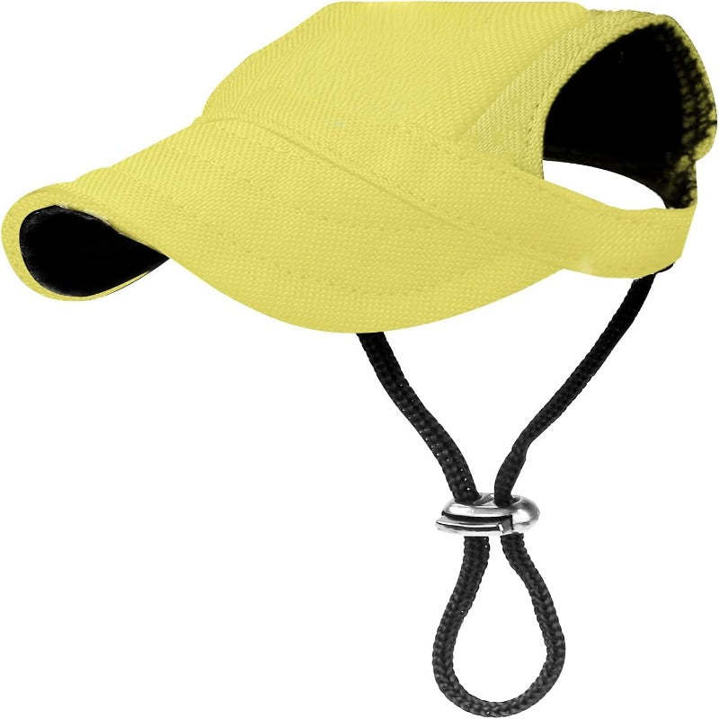 Dog Baseball Cap With Adjustable Dog Outdoor Sport Sun Protection Hat-Paw Print Pad