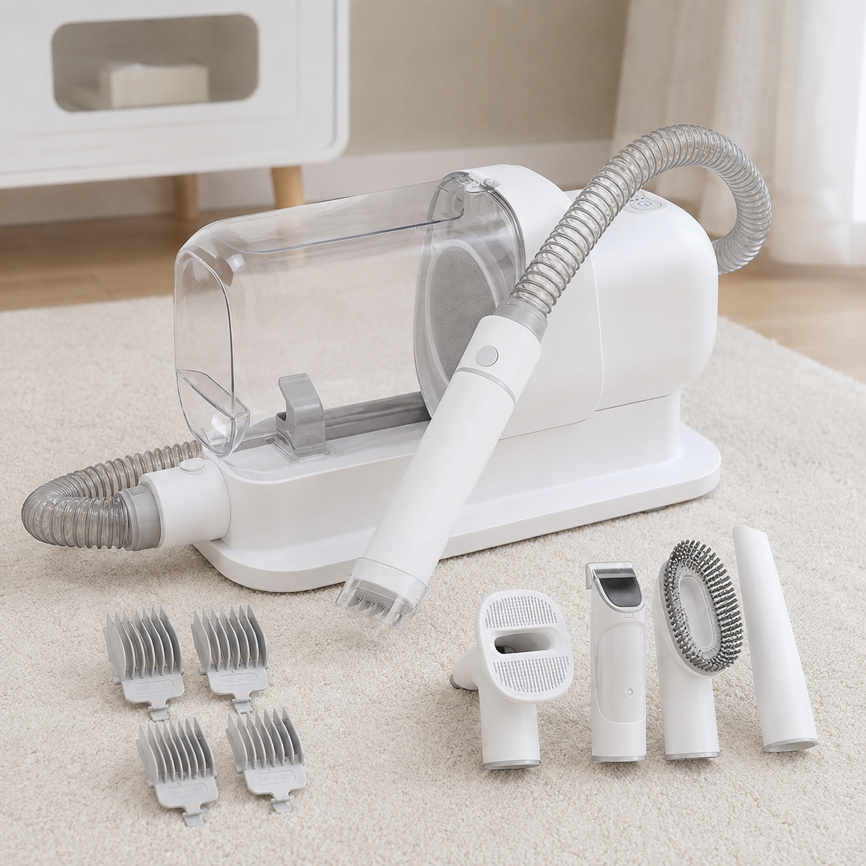 Multi Suction 2.3L Shedding Pet Grooming Kit