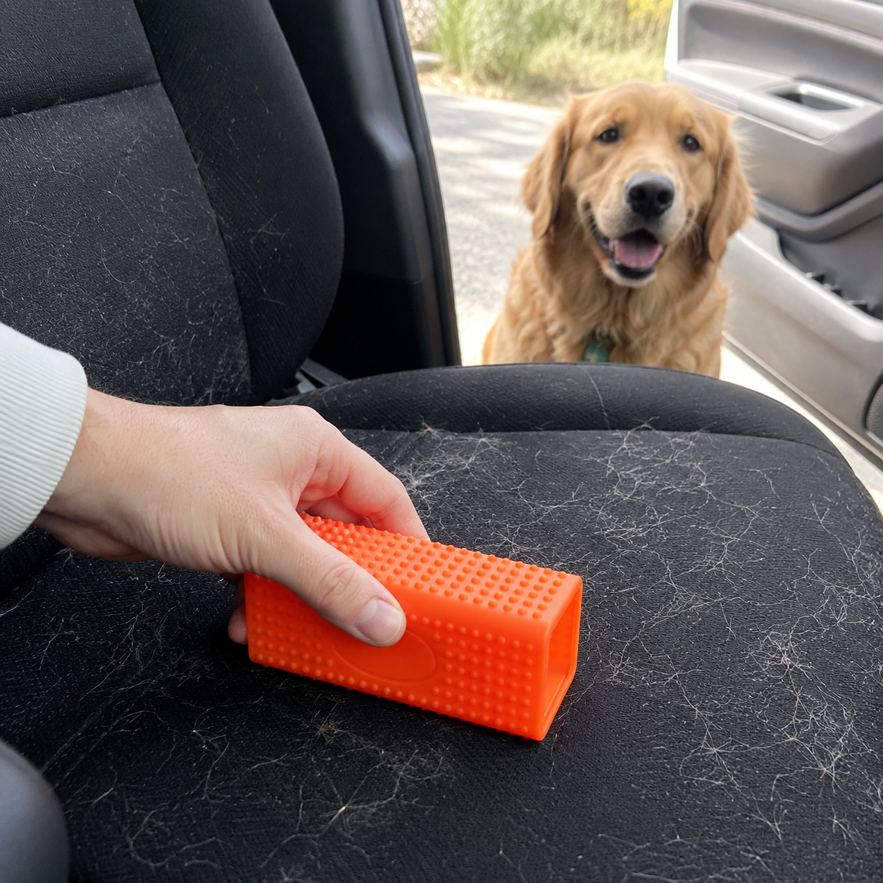 Pack of 2 Reusable Pet Fur Remover and Carpet Cleaning Block Set