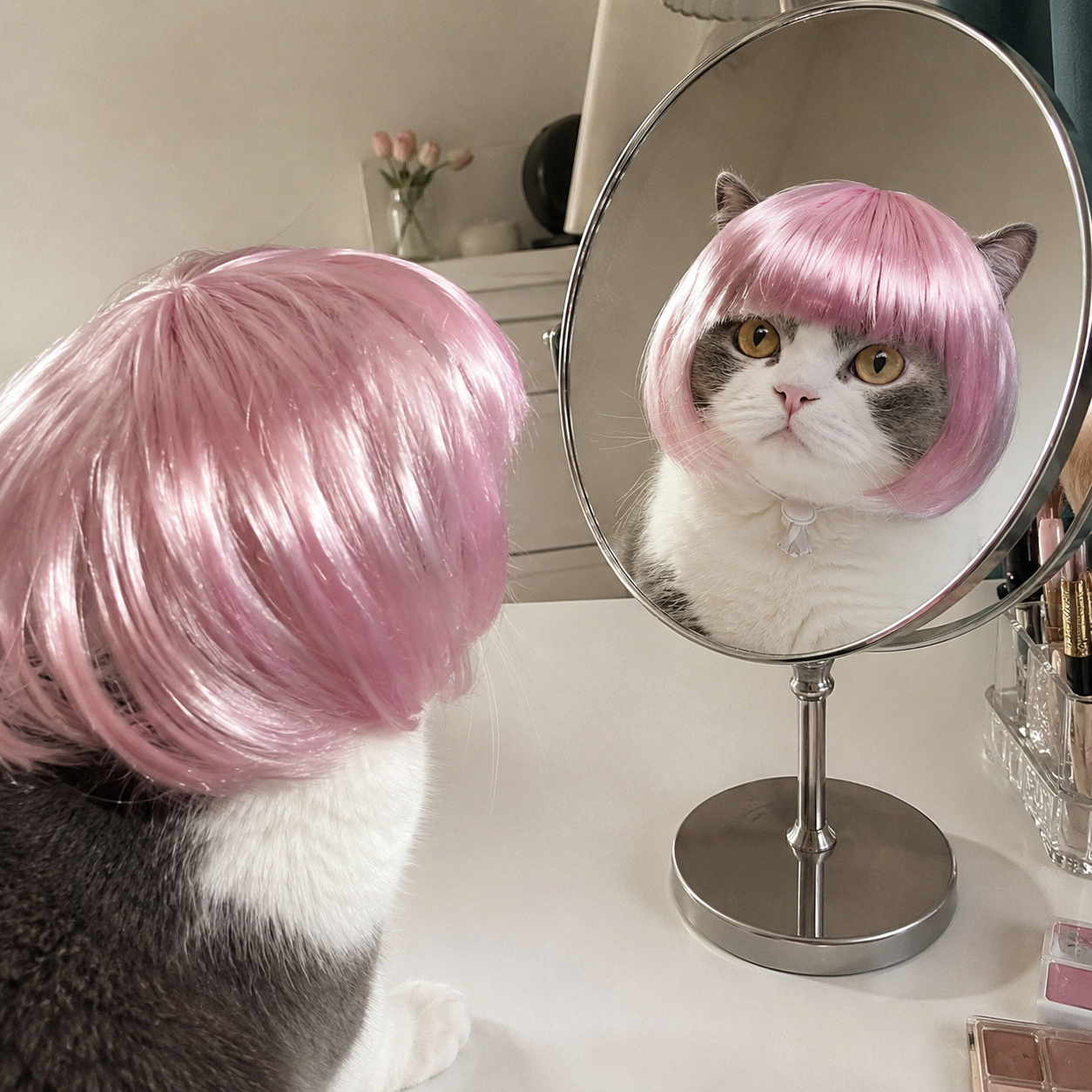 Elastic Band Outdoor Wig Accessory For Dogs And Cats