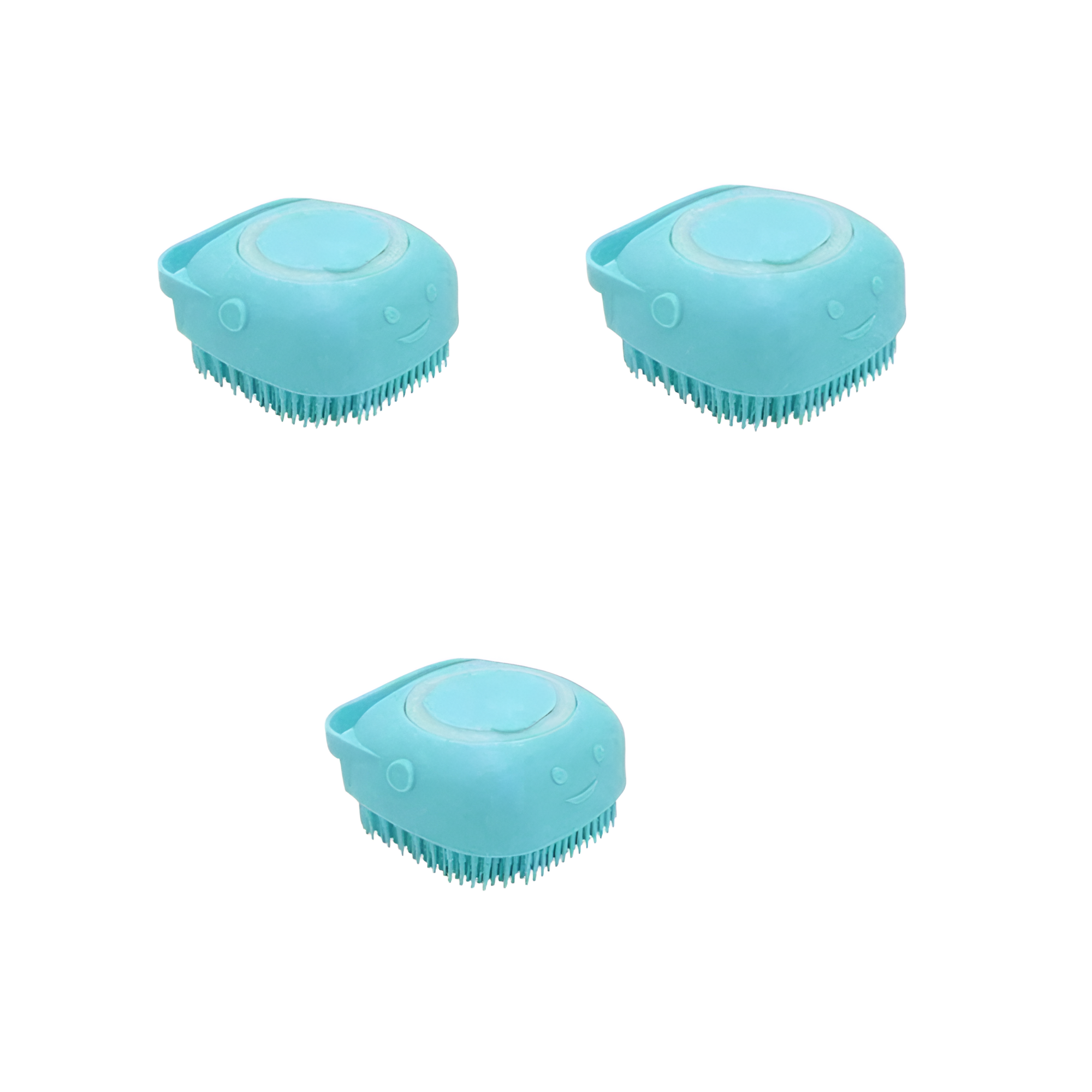 Silicone Massage Pet Bath Brush With Shampoo Storage For Dogs And Cats