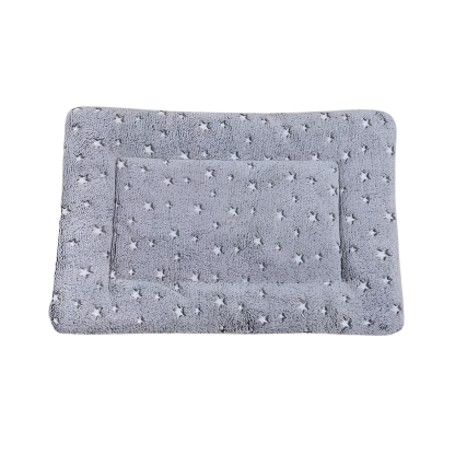 Rectangular Pet Floor Mat With Cushioned Support And Paw Print Pattern