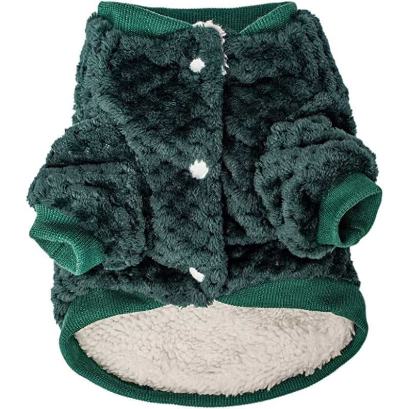 Warm Fur Soft Pet Clothes for Puppy Dog Shirt Vest Coat-Paw Print Pad
