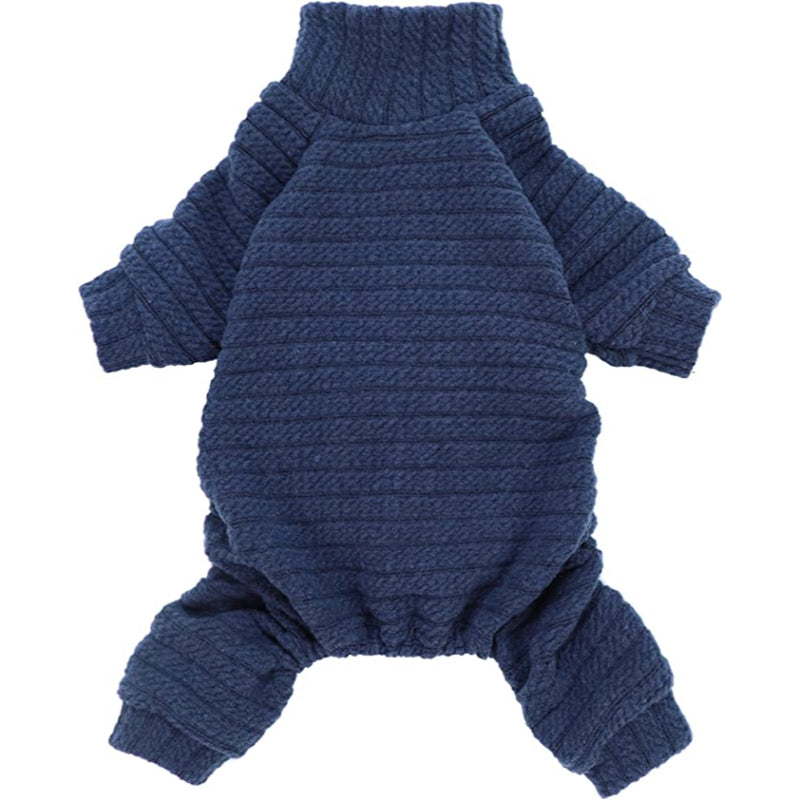 Turtleneck Knitted Dog Sweater Puppy Pajamas Thermal Doggie Winter Clothes Knitwear Pet Coats Cat Apparel Green Small-Paw Print Pad