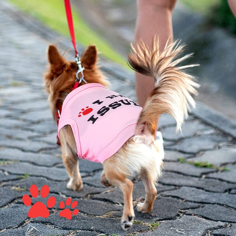 8 Pieces Pet Soft Shirts Classy Dog Outfits Small Dog for Pet Dogs-Paw Print Pad
