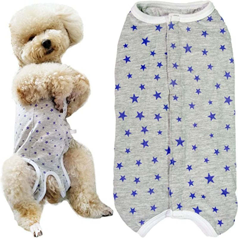 Dog’s Recovery Suit, Wound Protective Clothes For Little Animals-Paw Print Pad
