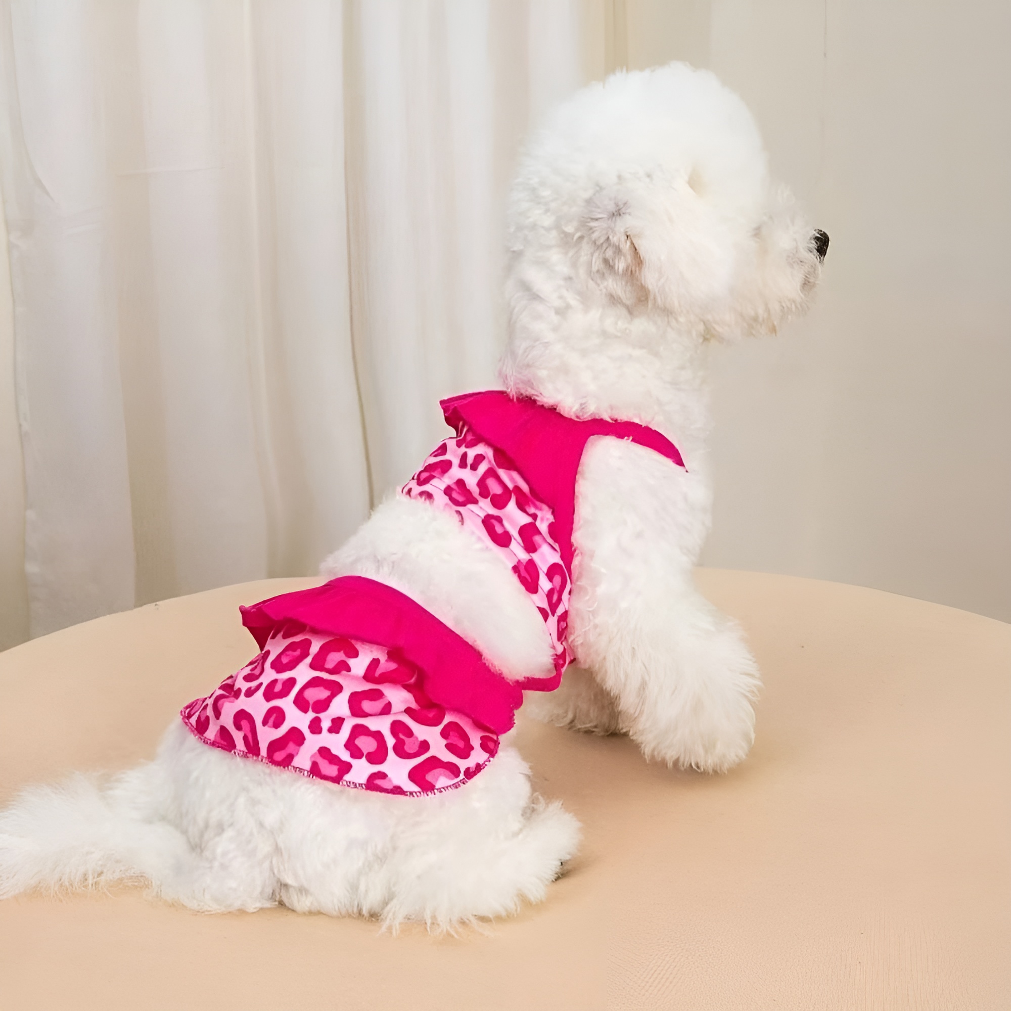 Spaghetti Strap Pet Dress With Ruffle Skirt For Dogs Summer Beach Outfit