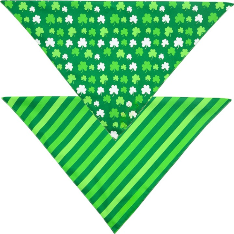 Patrick's Day Bandanas, Premium Durable Fabric, Multiple Sizes Offered-Paw Print Pad