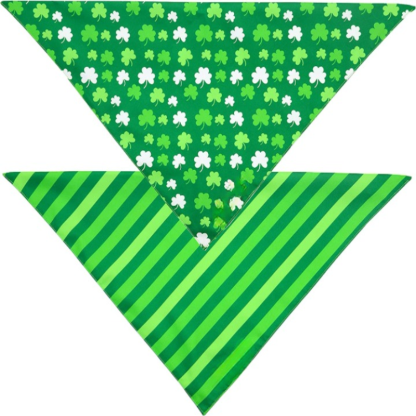 Patrick's Day Bandanas, Premium Durable Fabric, Multiple Sizes Offered-Paw Print Pad