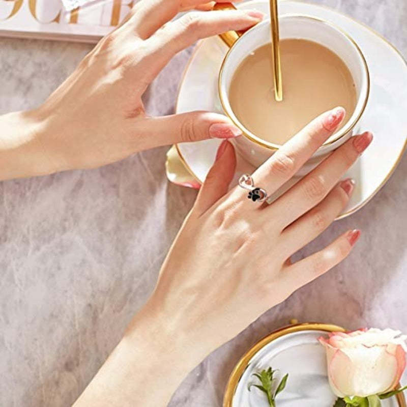 Pet Lovers Paw Print Ring-Paw Print Pad