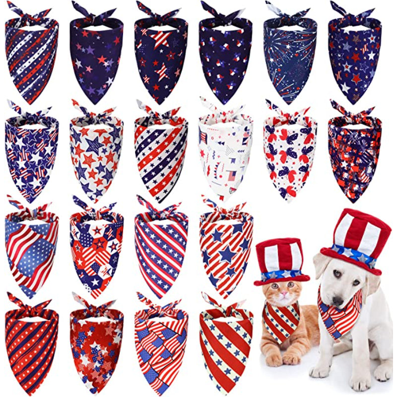 Dog Bandana Scarf Accessory For Easter Spring Summer-Paw Print Pad