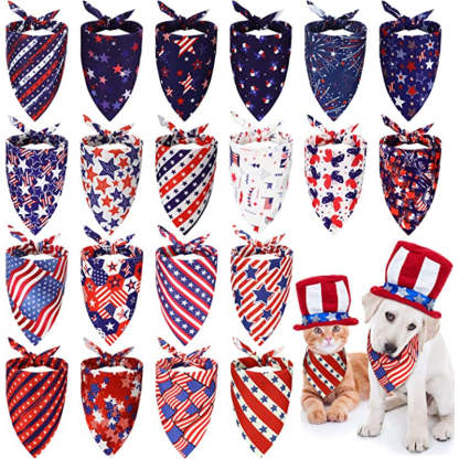 Dog Bandana Scarf Accessory For Easter Spring Summer-Paw Print Pad