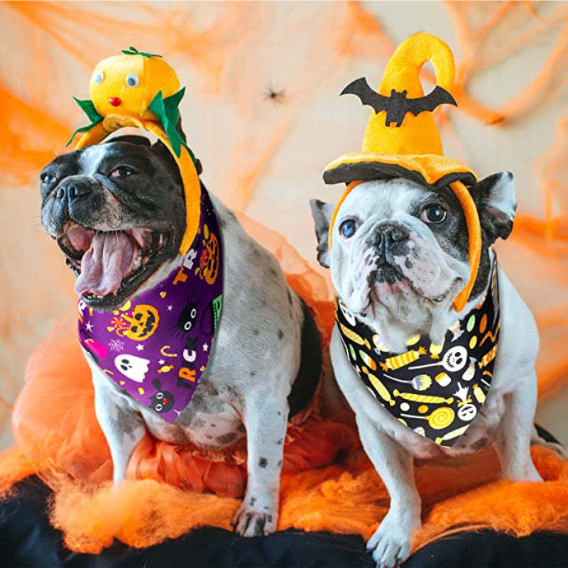 Dog Bandana Scarf Accessory For Easter Spring Summer-Paw Print Pad