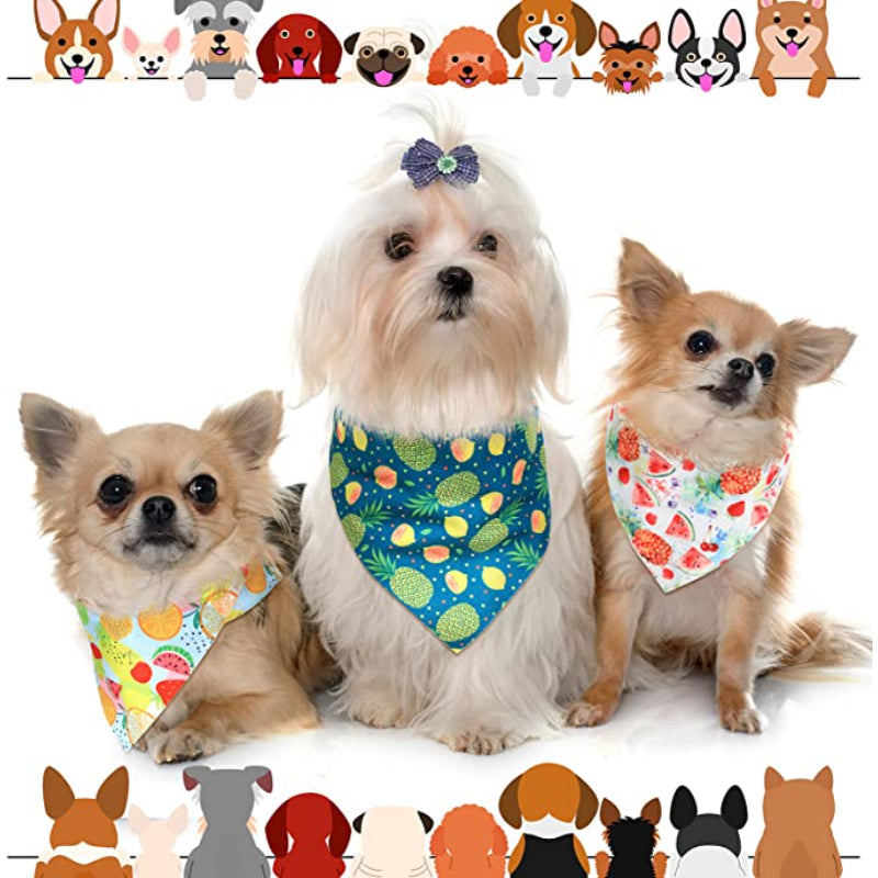 Dog Bandana Scarf Accessory For Easter Spring Summer-Paw Print Pad