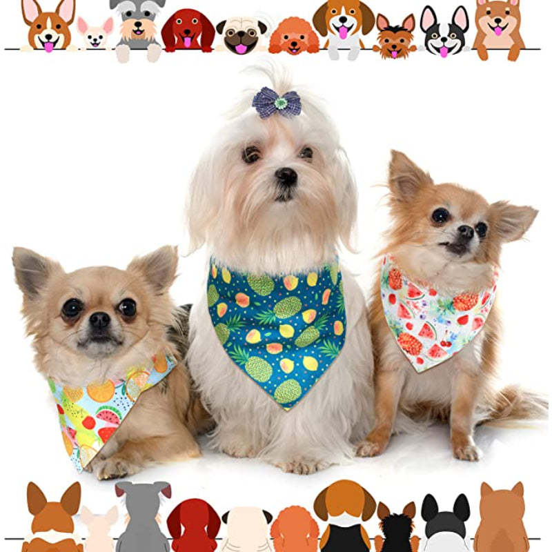 Dog Bandana Scarf Accessory For Easter Spring Summer-Paw Print Pad