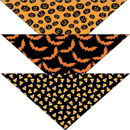 St. Patrick's Day Dog Bandanas 3-Pack Lucky Shamrock Clover Bandanna-Paw Print Pad