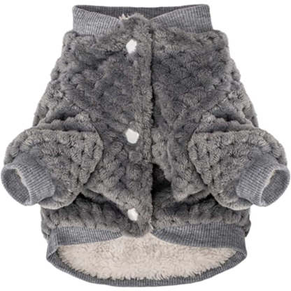 Dog Sweater, Warm Fur Soft Pet Clothes Vest Coat For Winter Christmas-Paw Print Pad