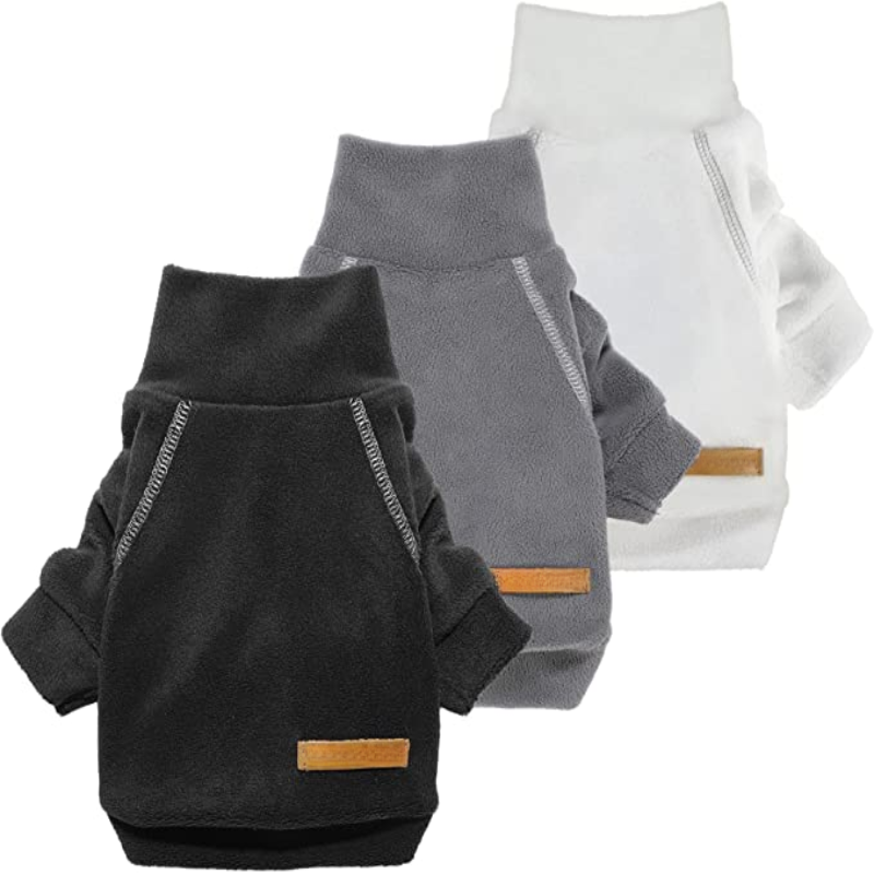 Turtleneck Dog Sweatshirt And Dog Winter Clothes For Small Dogs-Paw Print Pad