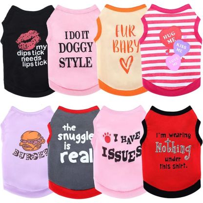 8 Pieces Pet Soft Shirts Classy Dog Outfits Small Dog for Pet Dogs
