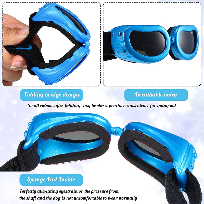 Small Dog Helmet Goggles UV Protection Doggy Sunglasses-Paw Print Pad