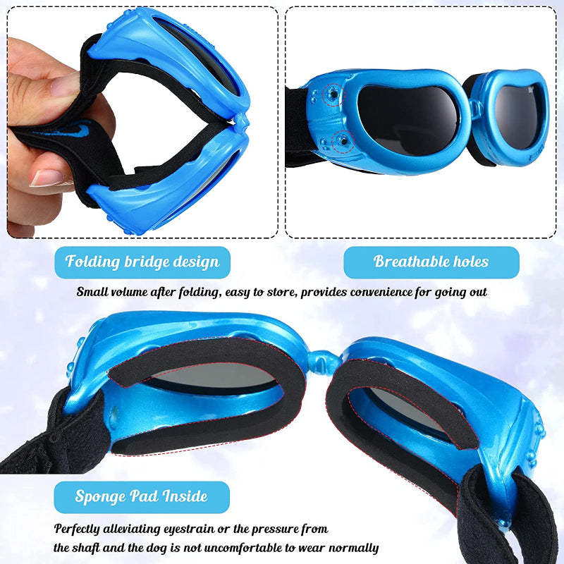 Small Dog Helmet Goggles UV Protection Doggy Sunglasses-Paw Print Pad