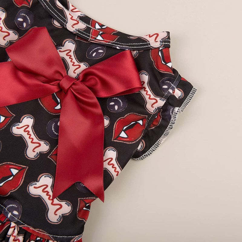 Dog Dresses Bling Mermaid Summer Puppy Clothes For Small Dogs Girl Sequins Skirt-Paw Print Pad