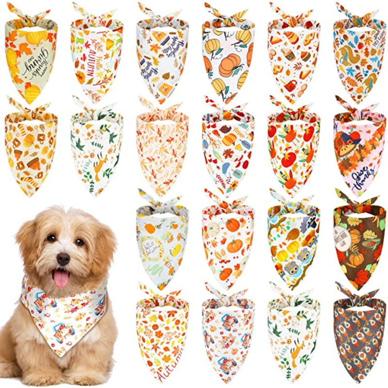 Dog Bandana Scarf Accessory For Easter Spring Summer-Paw Print Pad