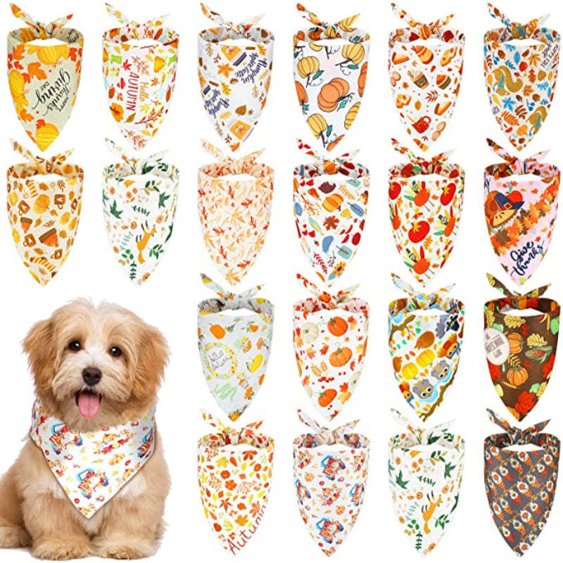 Dog Bandana Scarf Accessory For Easter Spring Summer-Paw Print Pad