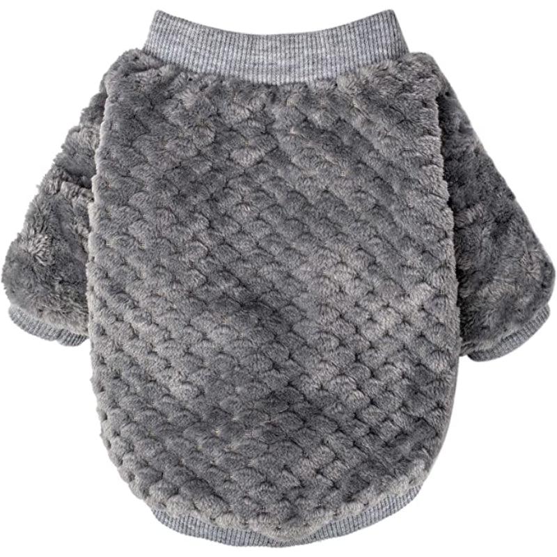 Dog Sweater, Warm Fur Soft Pet Clothes Vest Coat For Winter Christmas-Paw Print Pad