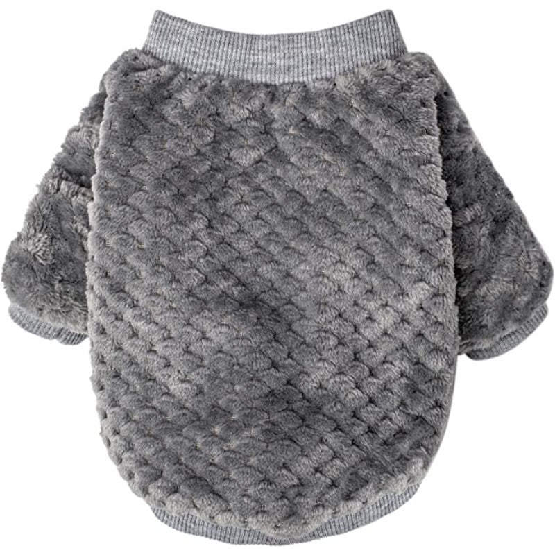 Dog Sweater, Warm Fur Soft Pet Clothes Vest Coat For Winter Christmas-Paw Print Pad