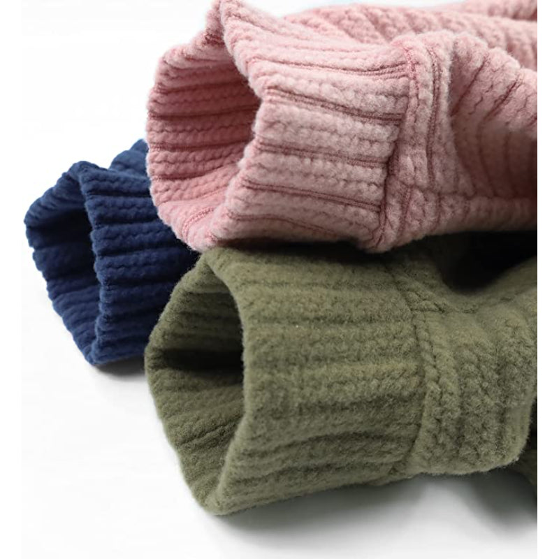 Turtleneck Knitted Dog Sweater Puppy Pajamas Thermal Doggie Winter Clothes Knitwear Pet Coats Cat Apparel Green Small-Paw Print Pad