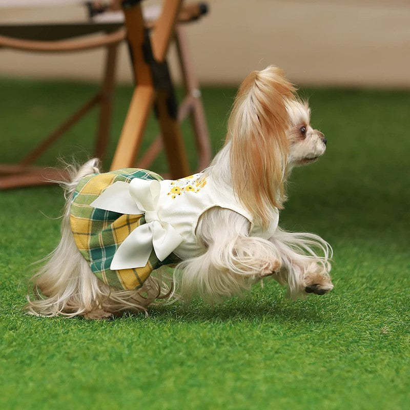 Thanksgiving Sweeter Than Pumpkin Pie Dog Dress One-Piece Outfits-Paw Print Pad