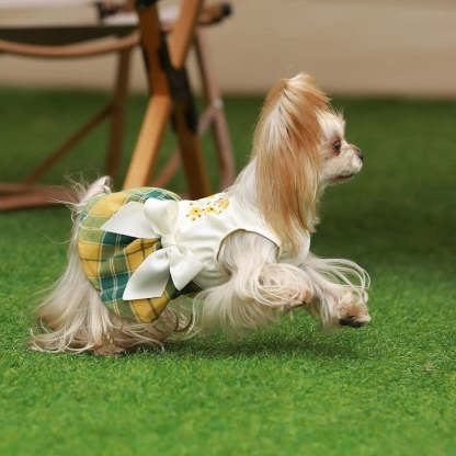 Thanksgiving Sweeter Than Pumpkin Pie Dog Dress One-Piece Outfits-Paw Print Pad