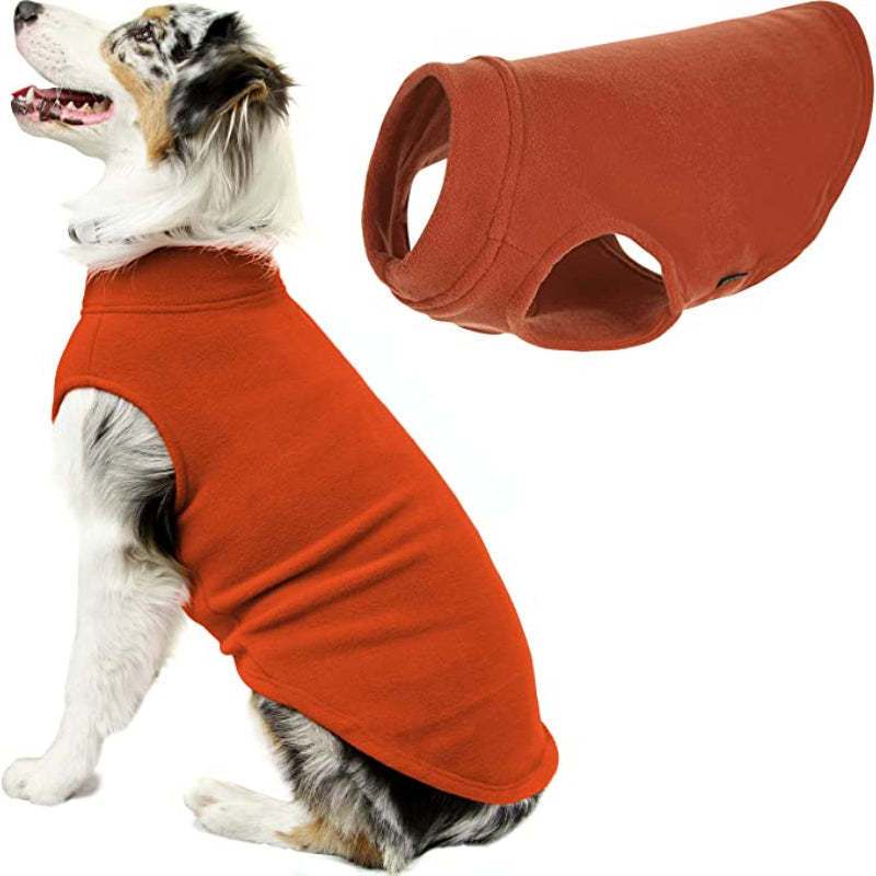 Fleece Vest Dog Jacket Winter Dog Clothes-Paw Print Pad
