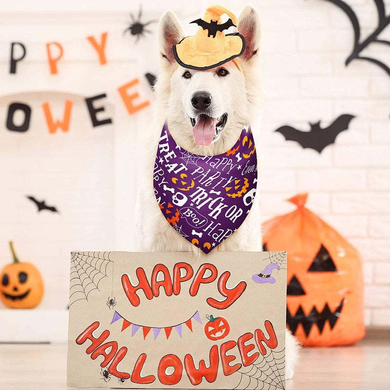 Easter Day Valentine Dog Bandanas Adjustable Dog Scarf Washable Patriotic Day Dog Scarves For Dogs Pet Costume-Paw Print Pad