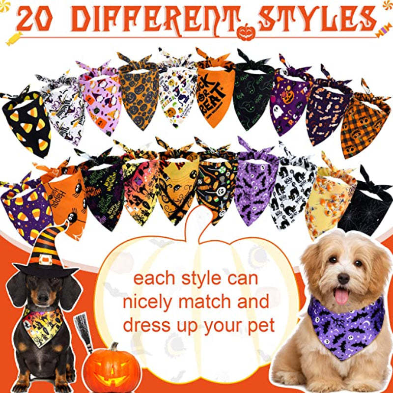 Dog Bandana Scarf Accessory For Easter Spring Summer-Paw Print Pad
